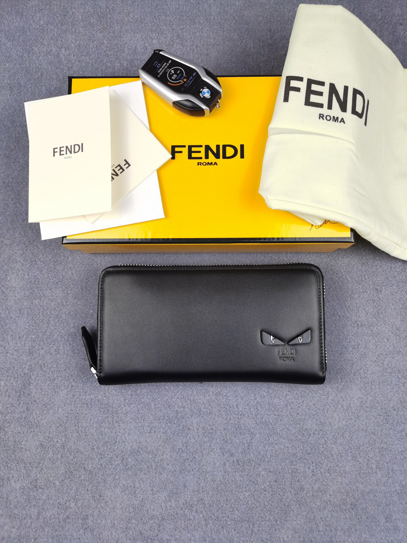 펜디 남자 지퍼 장지갑