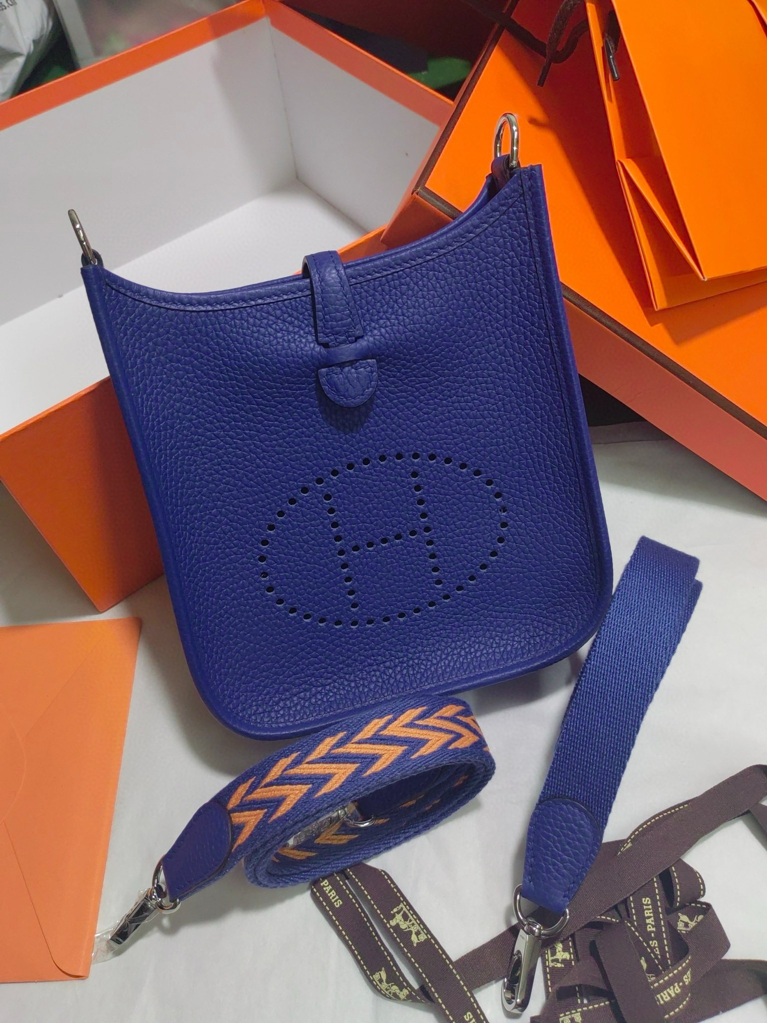 에르메스 미니 에블린 토고 미러급 여자가방