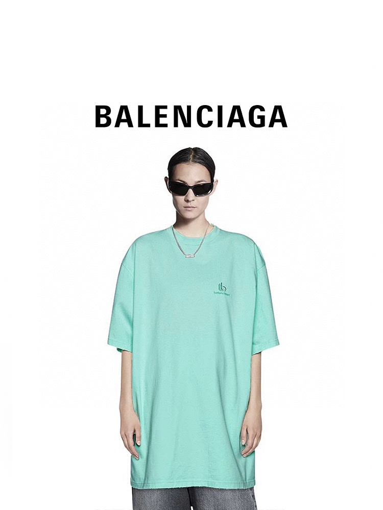 발렌시아가 남녀공용 반팔티