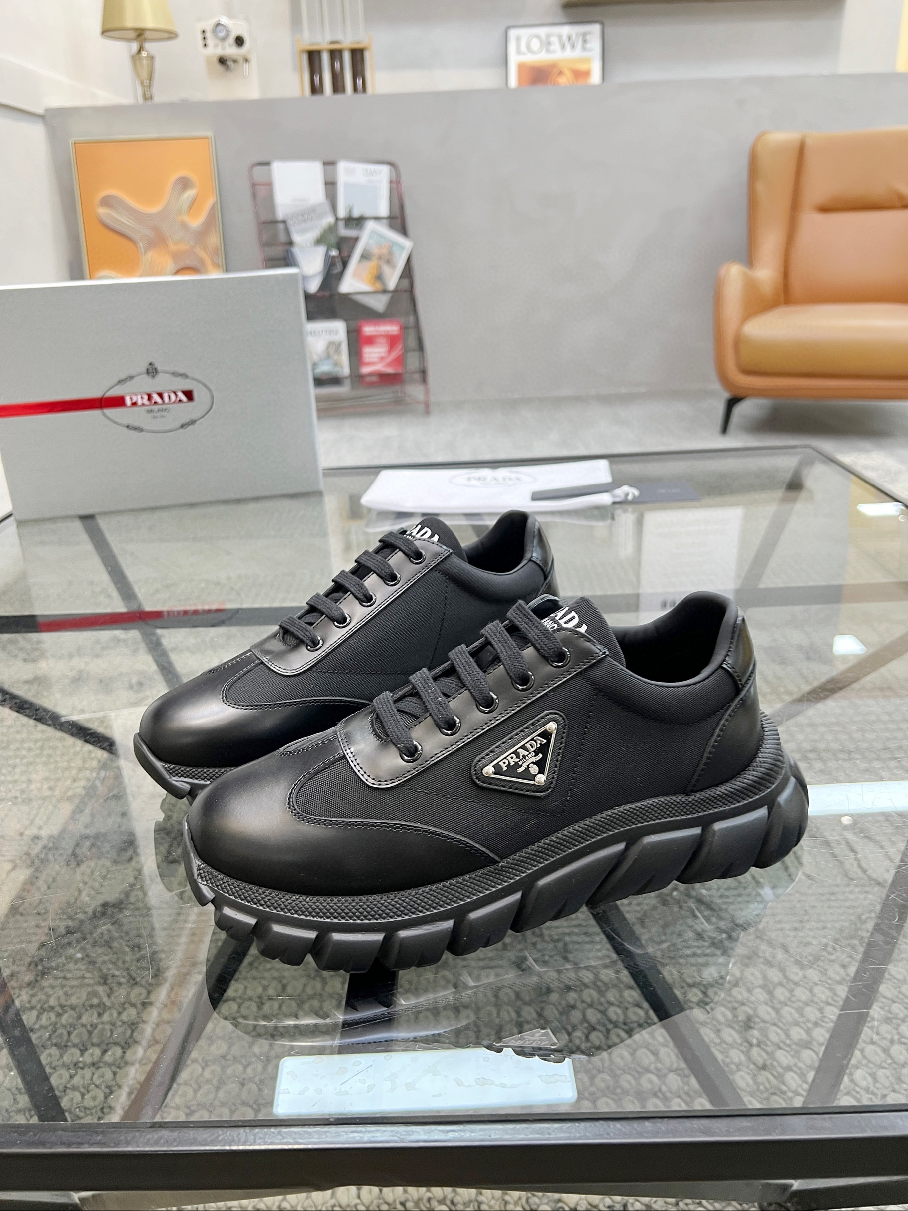 프라다 남자 스니커즈 신발 운동화