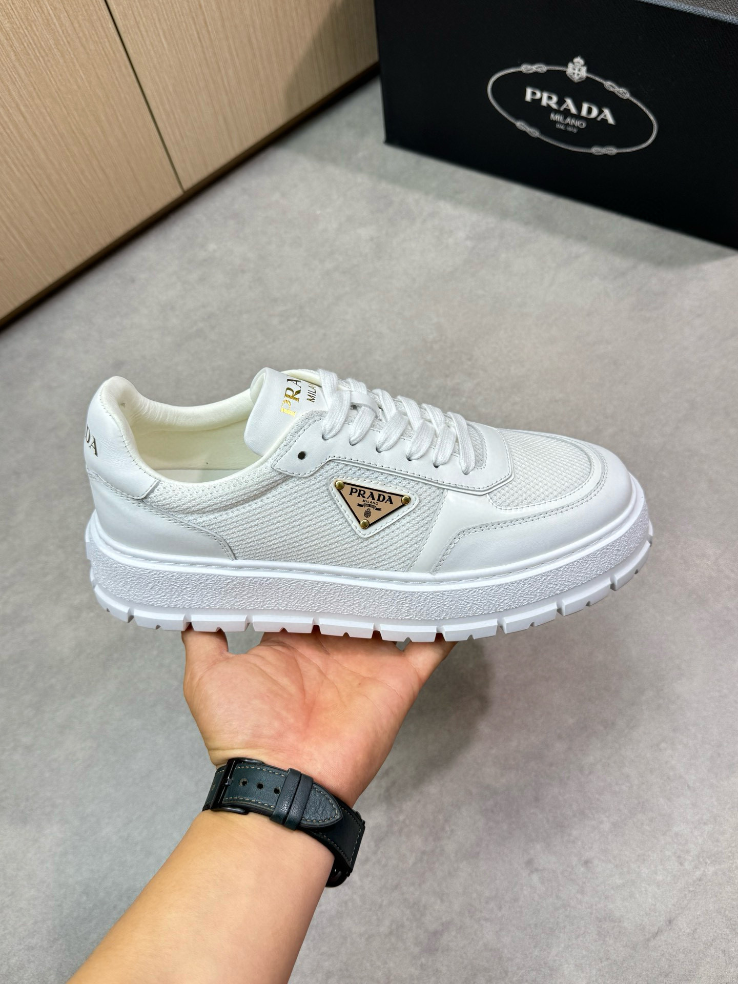 프라다 남자 스니커즈 신발 운동화