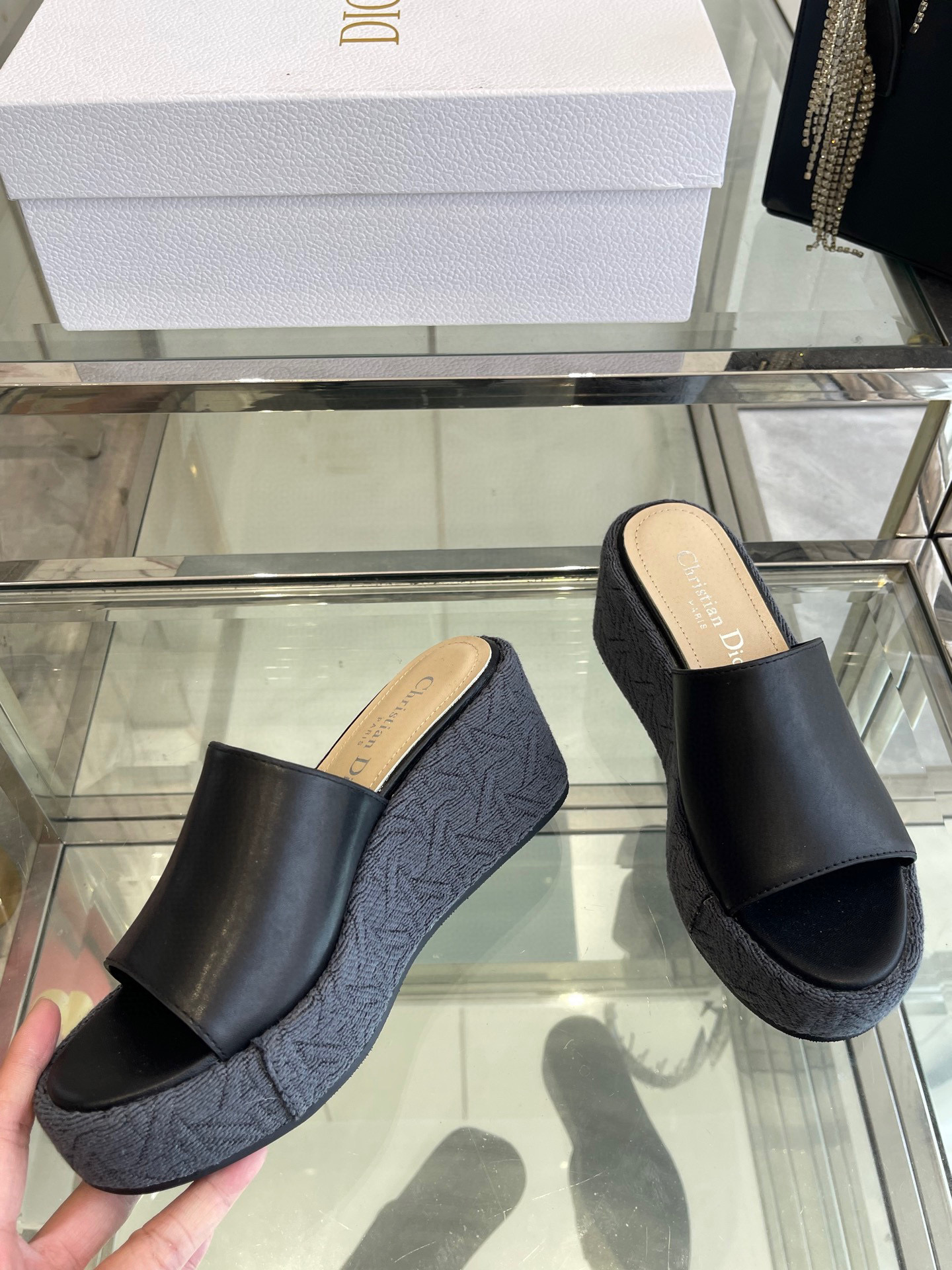 디올 여자 슬리퍼 9cm