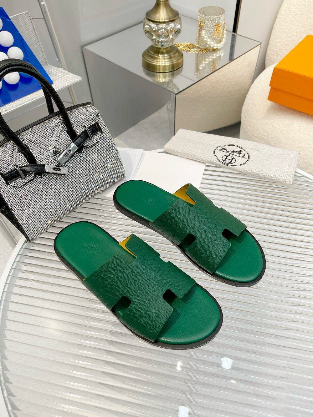 에르메스 남자 슬리퍼