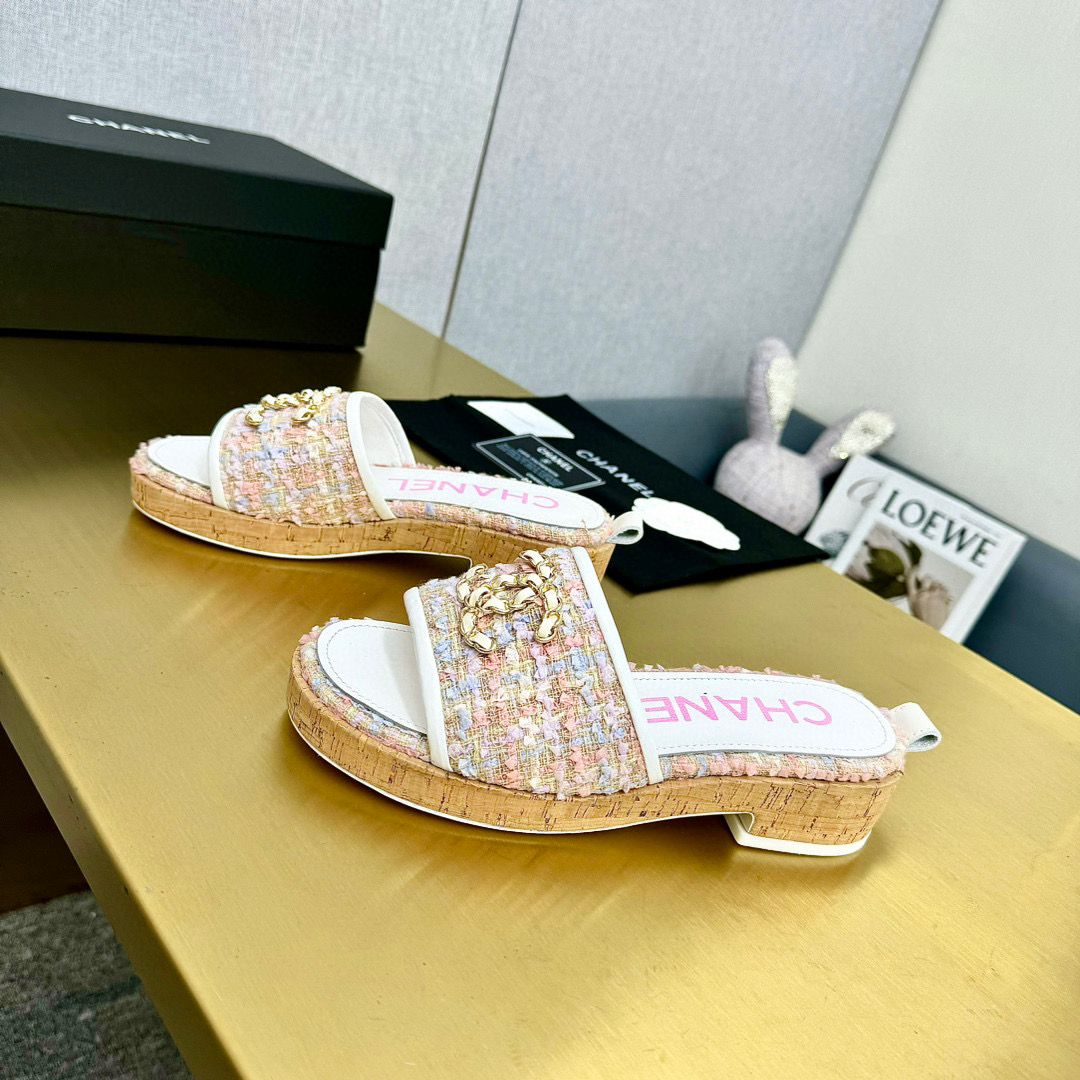 샤넬 여자 슬리퍼 6.5cm