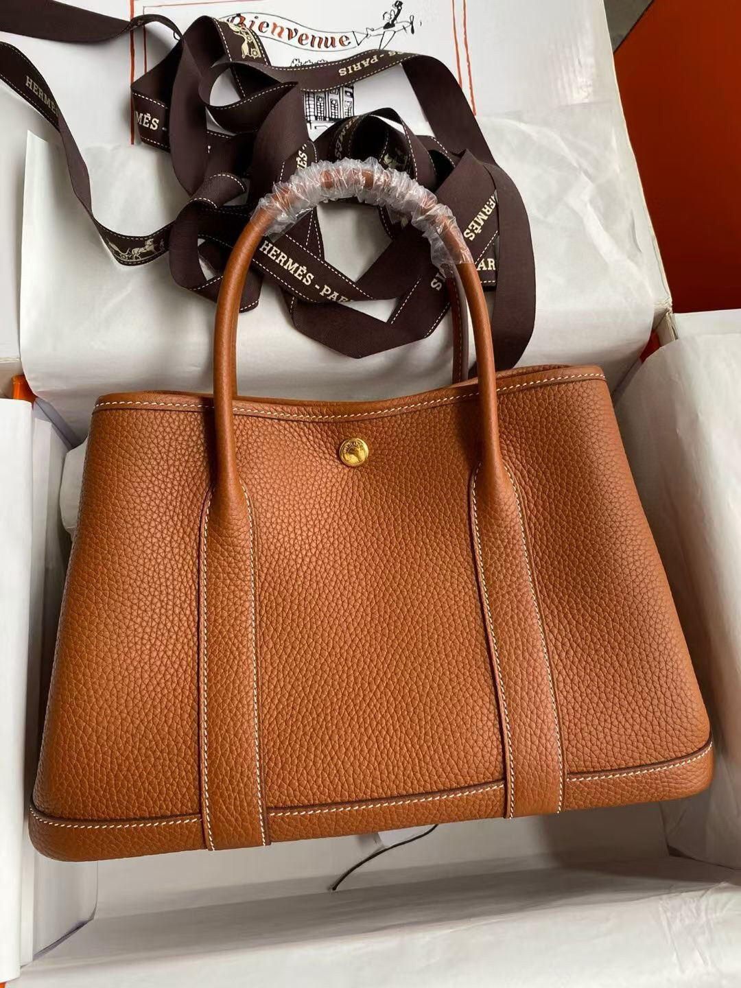 에르메스 가든파티 30 클레망스가죽 여자가방