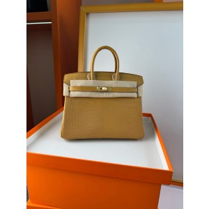 에르메스 3컬러 버킨백 25 악어가죽 여자가방