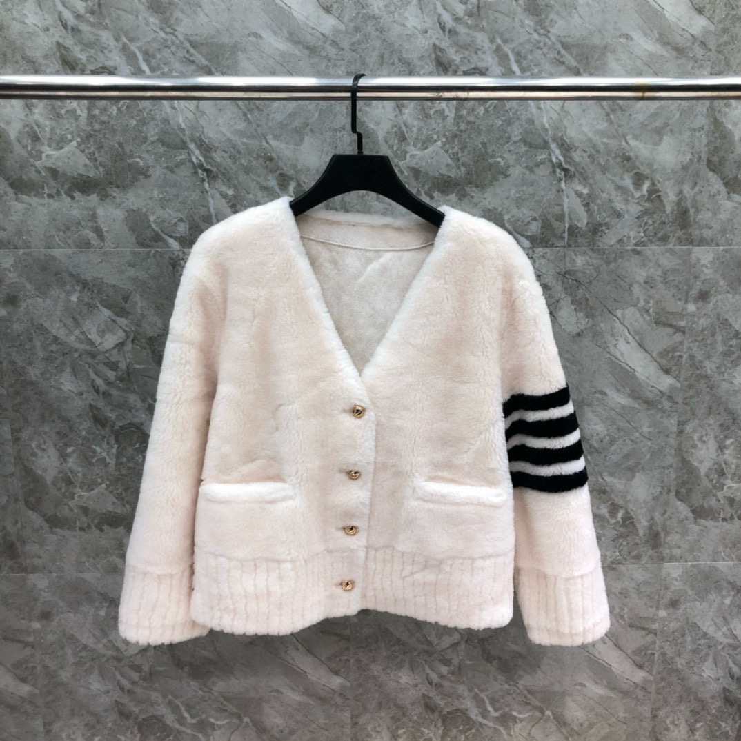 톰브라운 여자 양털 가디건 자켓