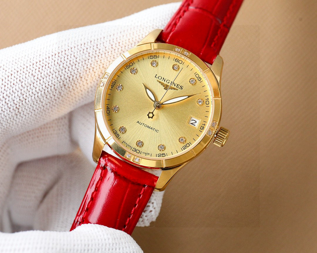 론진 2칼라 미러급 여자 시계