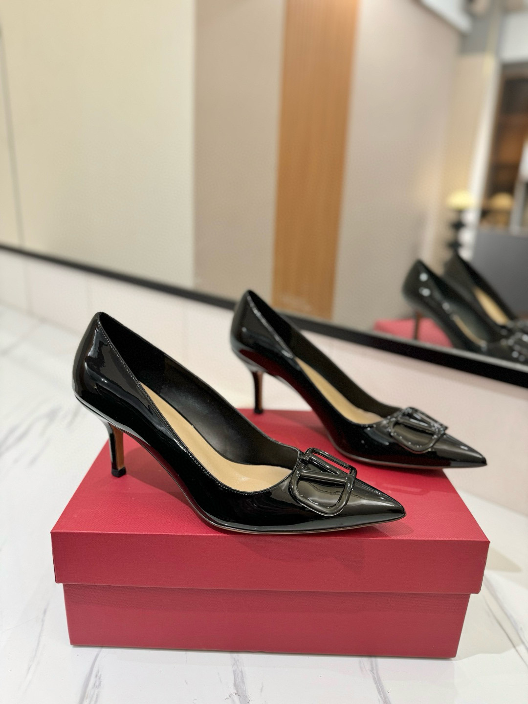 발렌티노 7.5cm 여자 신발 구두