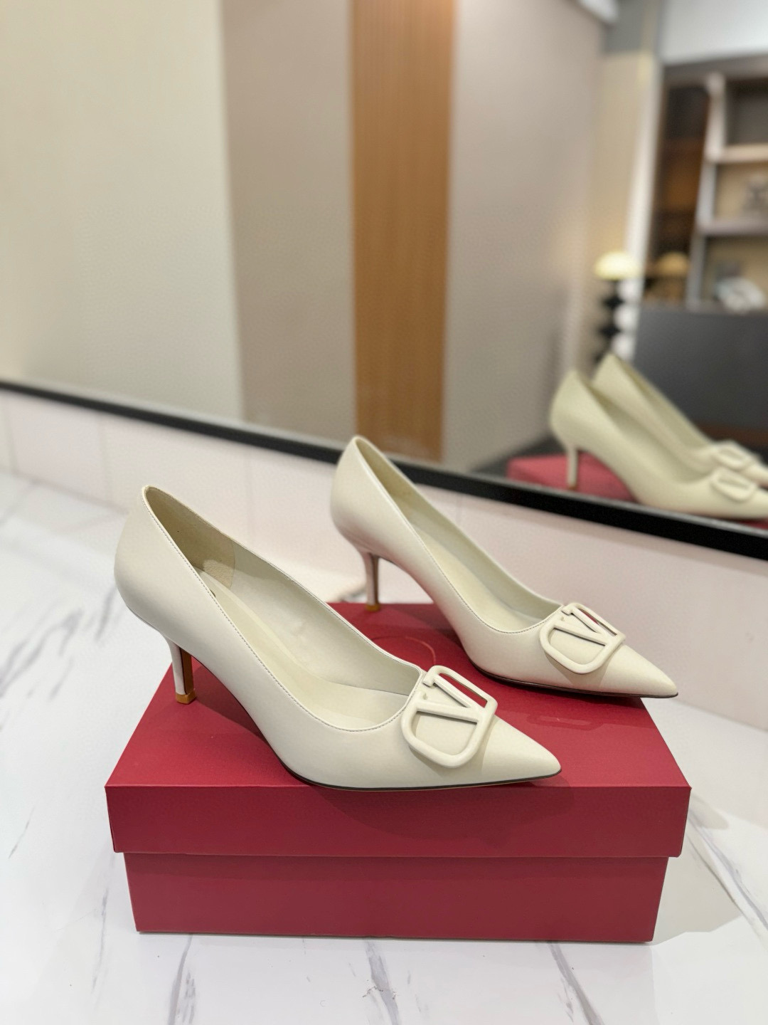 발렌티노 7.5cm 여자 신발 구두