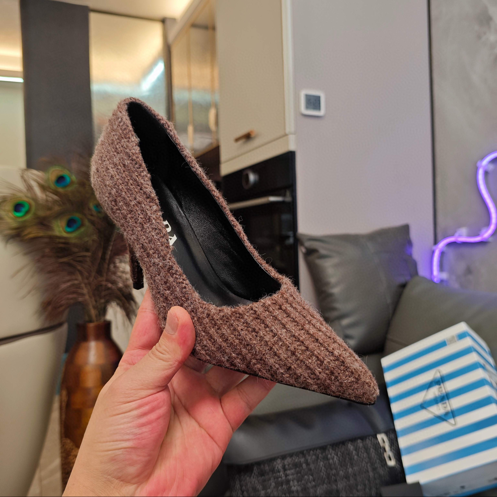 프라다 8.5cm 여자 신발 구두