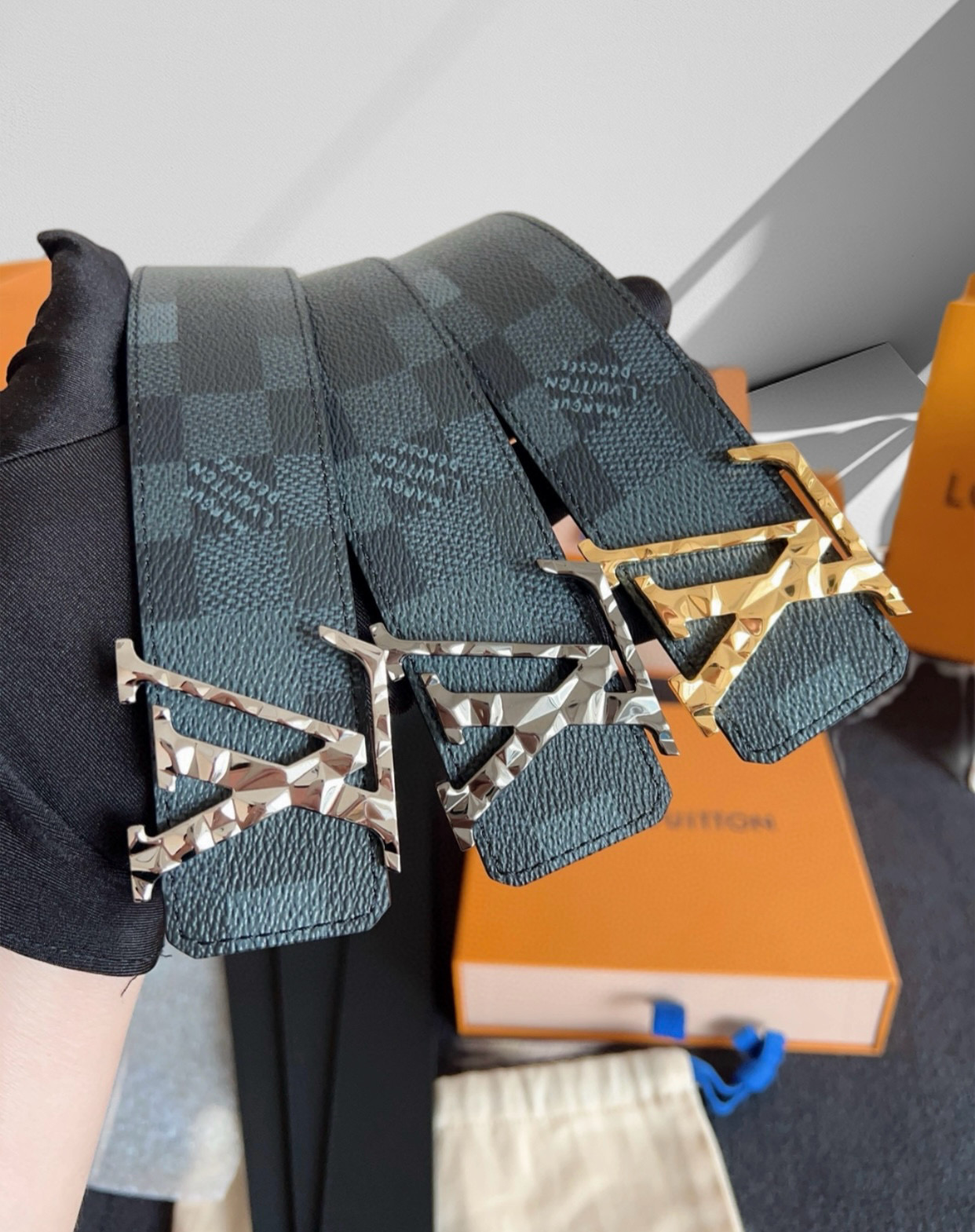 루이비통 3컬러 남자 벨트