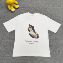 발렌시아가 남녀공용 반팔티