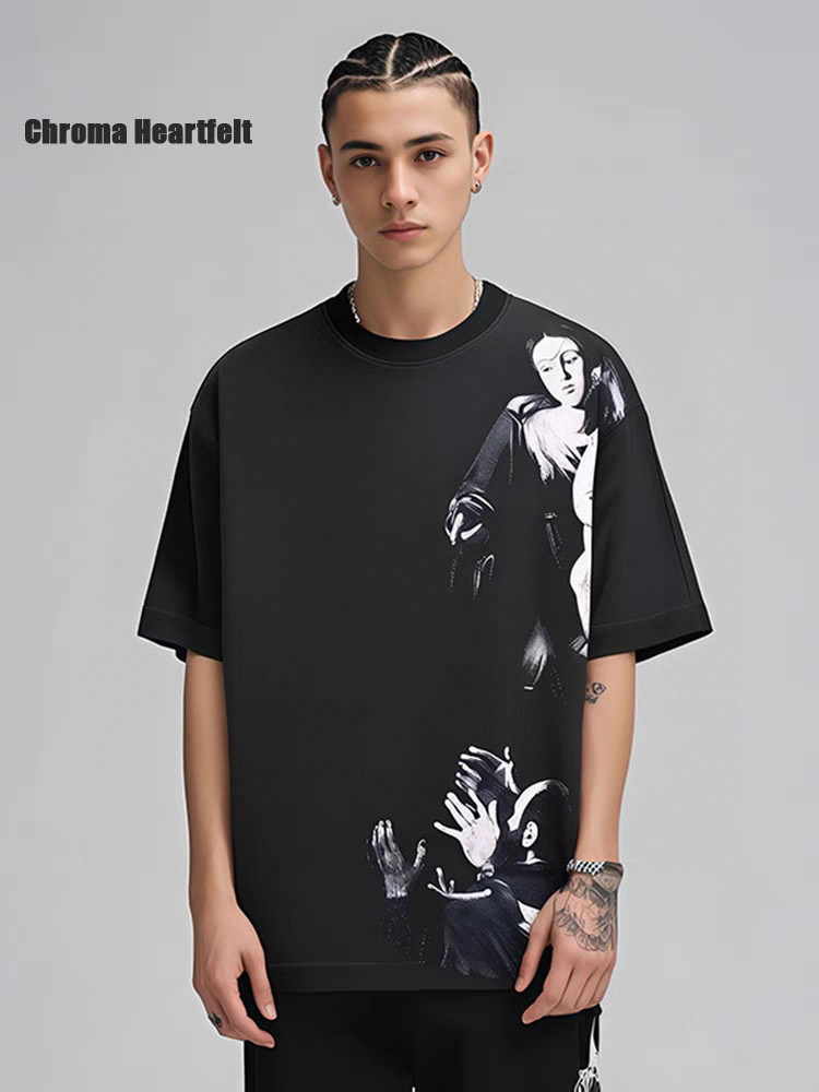 오프화이트 남녀공용 반팔티