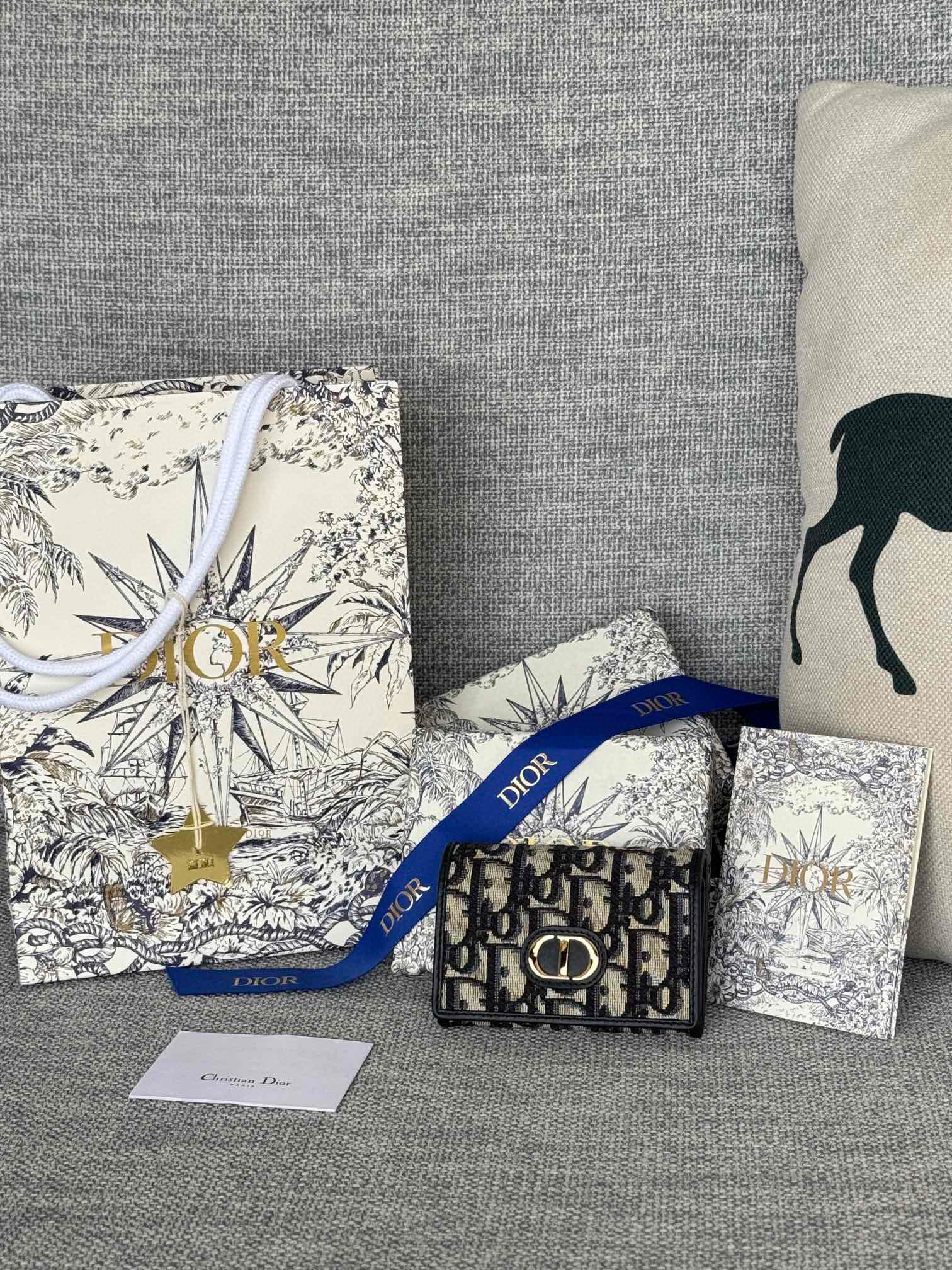 디올 S5132UWHC_M30G 여자 카드지갑 머니클립