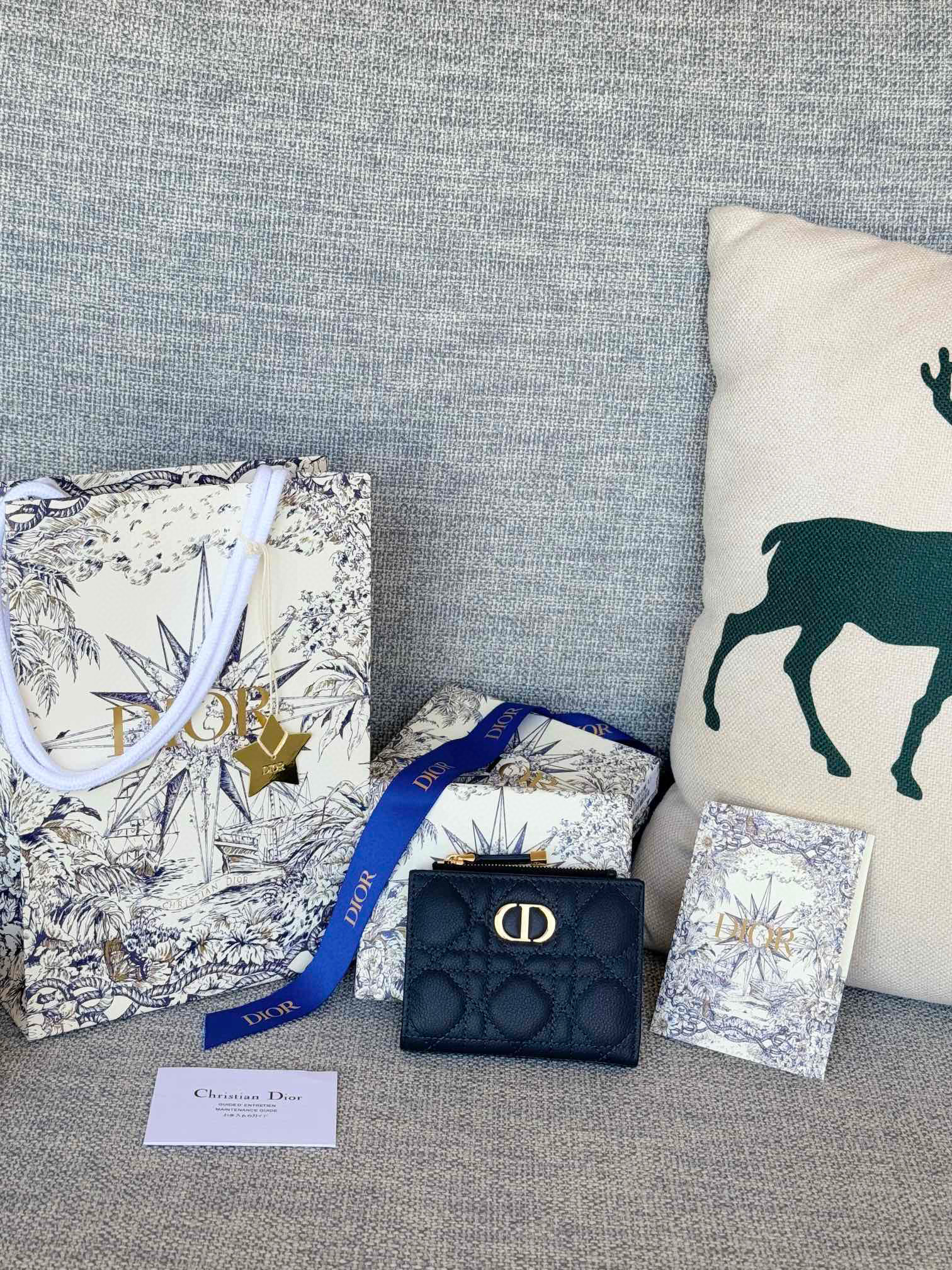 디올 S5173UBHZ_M928 여자 카드지갑 머니클립