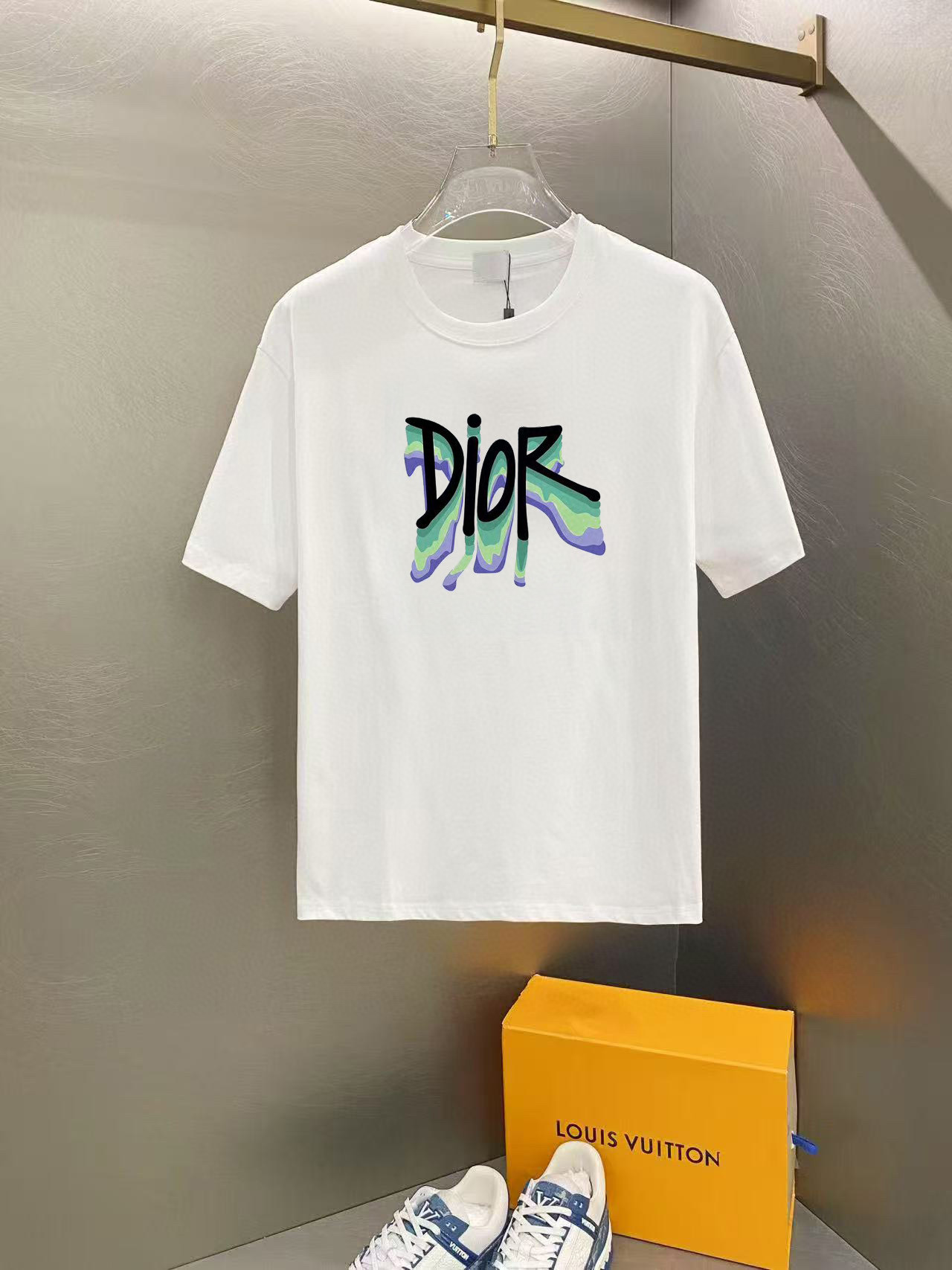 디올 2컬러 남자 반팔티