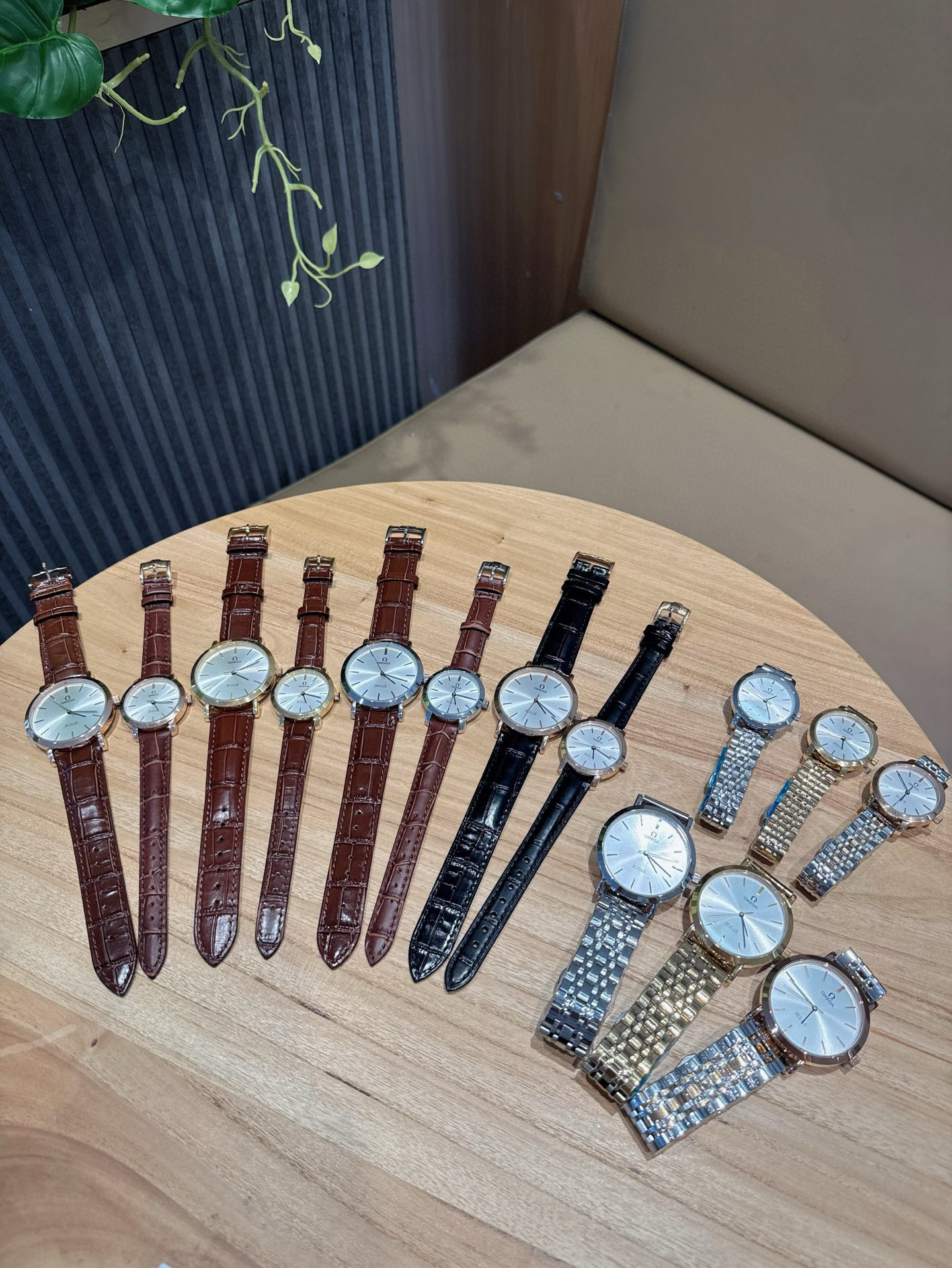 오메가 2컬러 남녀공용시계 커플시계