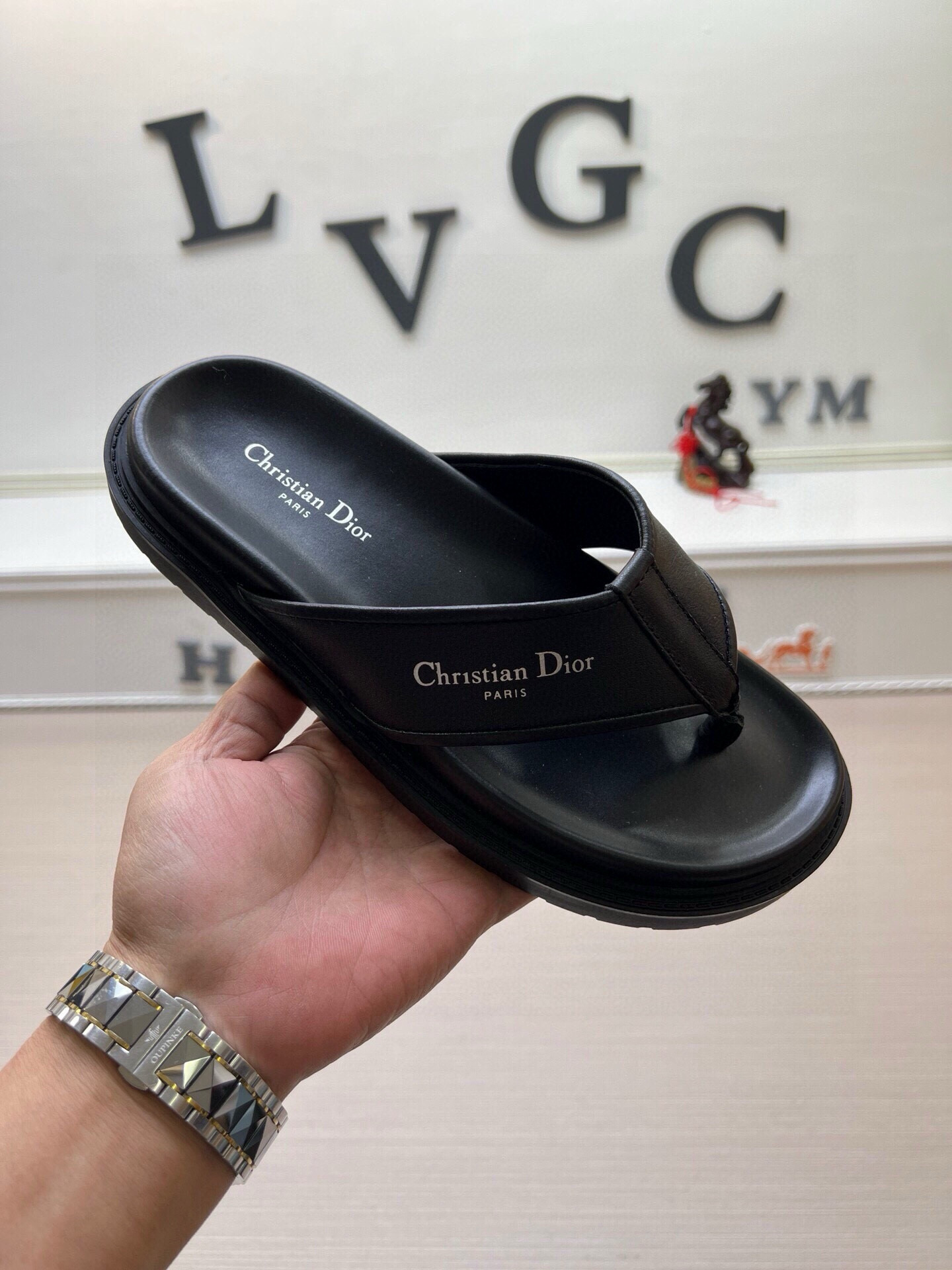 디올 남자 슬리퍼