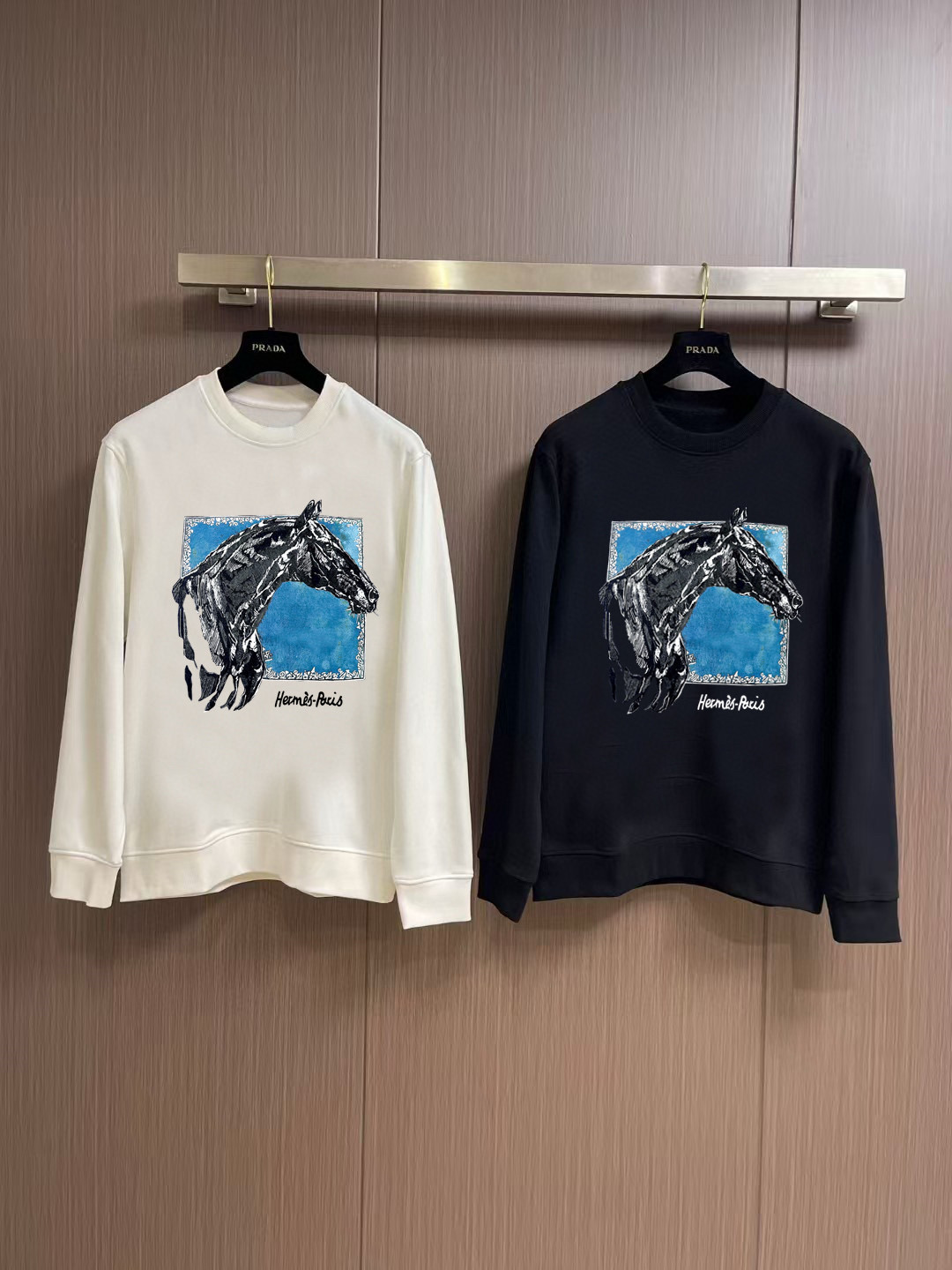 에르메스 2컬러 남자 맨투맨 후드티