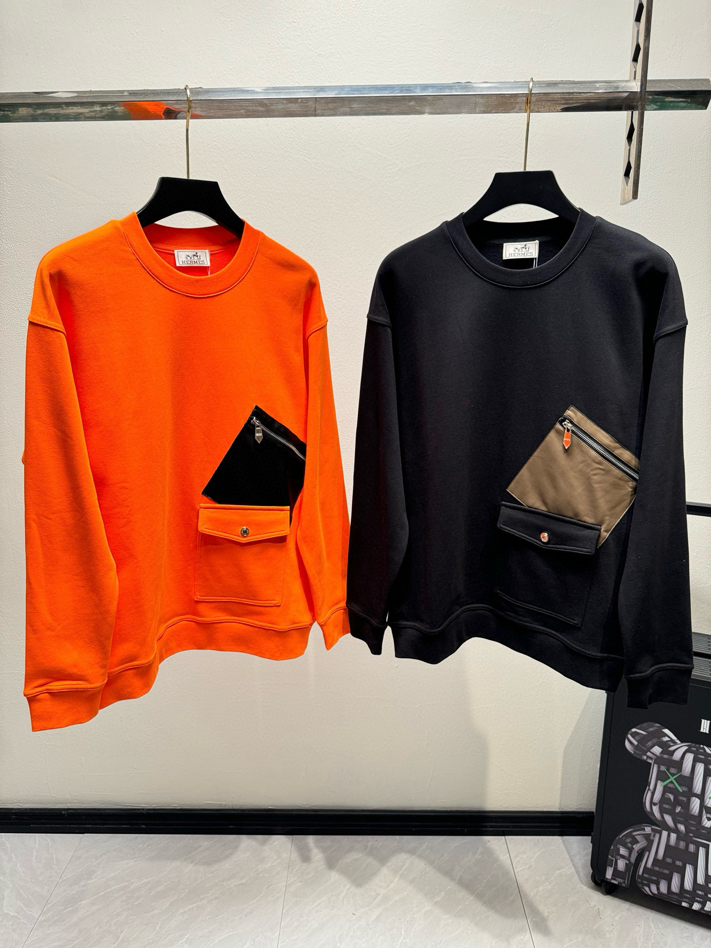 에르메스 2컬러 남자 맨투맨 후드티