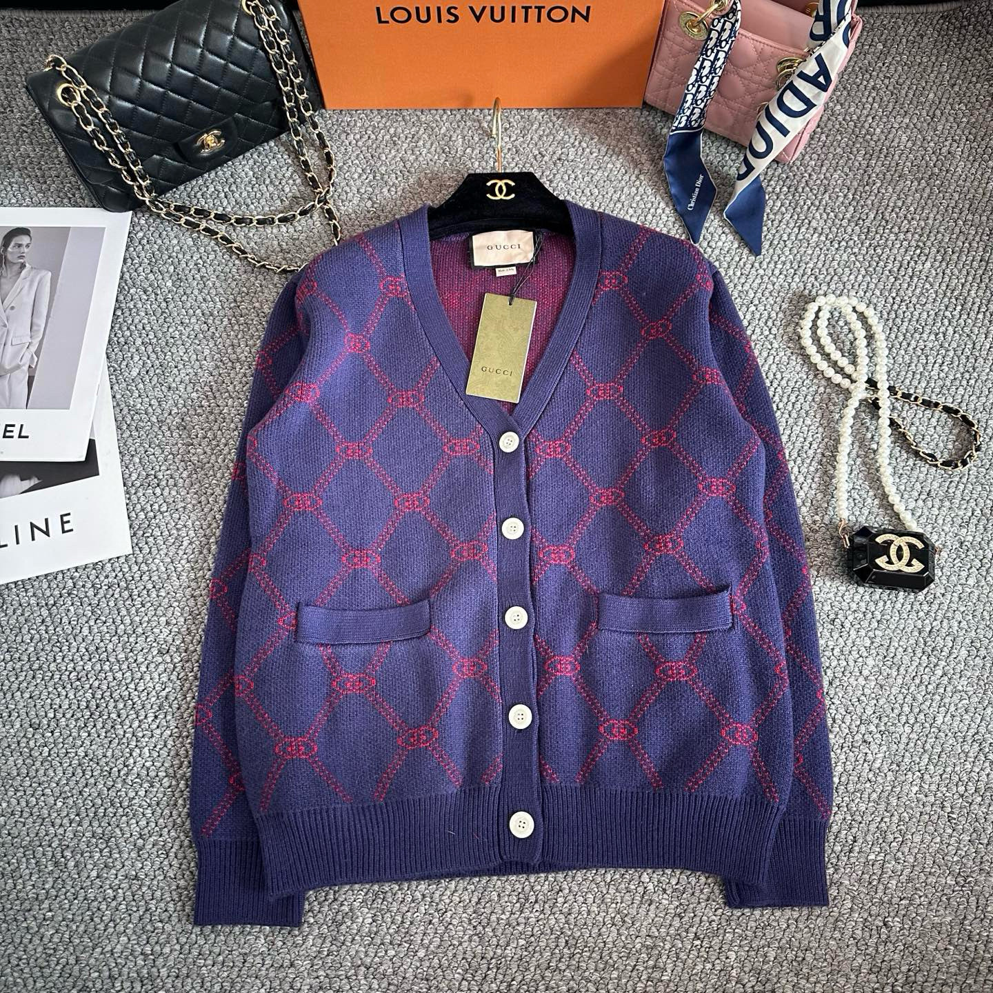 구찌 여자 가디건