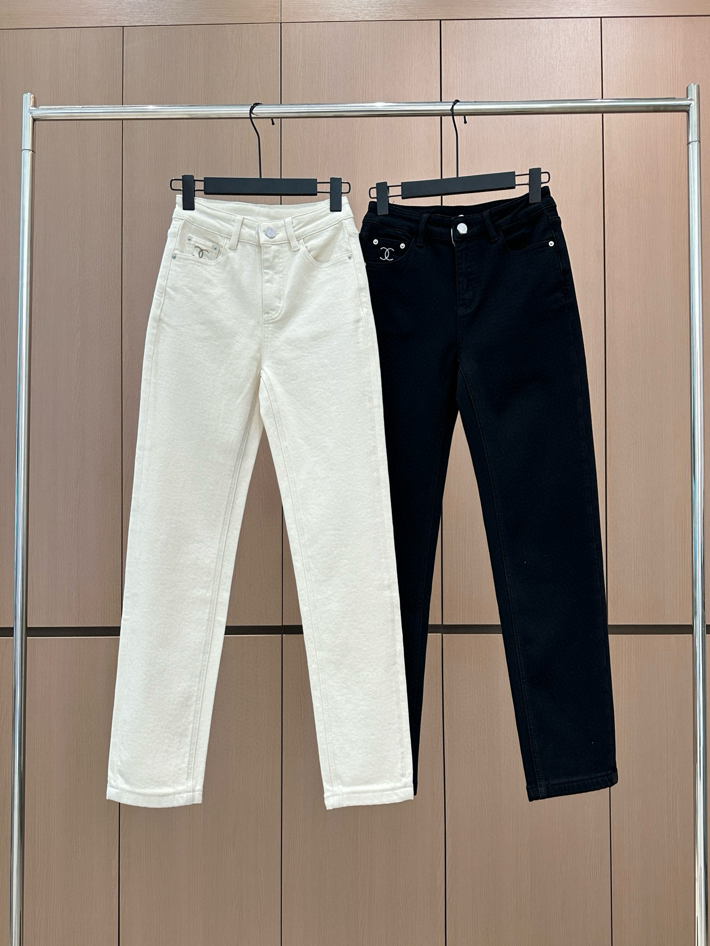 샤넬 2컬러 여자 청바지