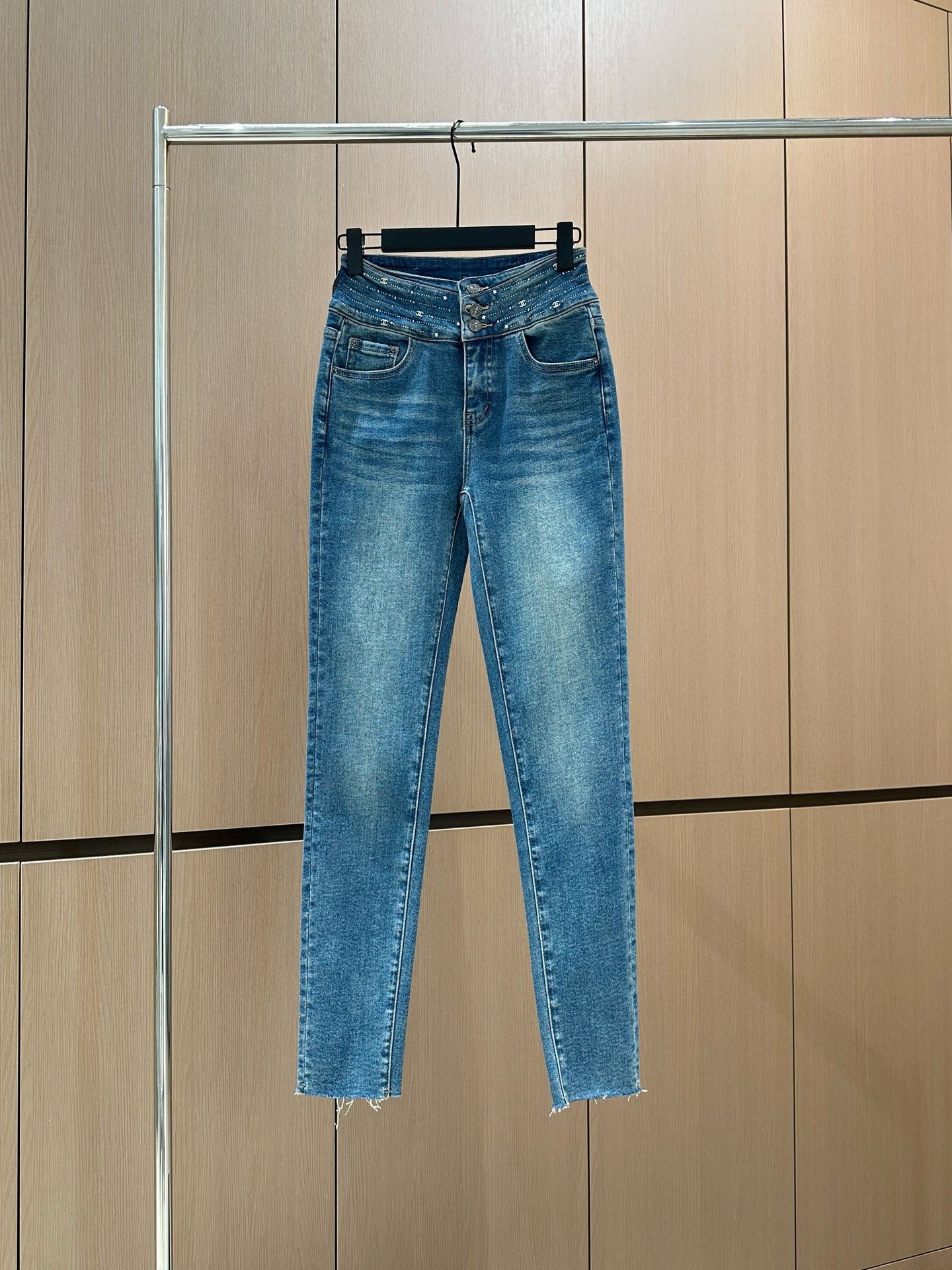 샤넬 2컬러 여자 청바지