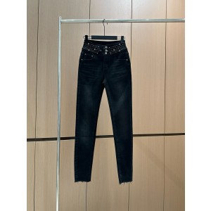 샤넬 2컬러 여자 청바지