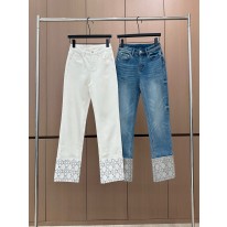 디올 2컬러 여자 바지