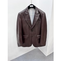 브루넬로 쿠치넬리 양가죽 자켓