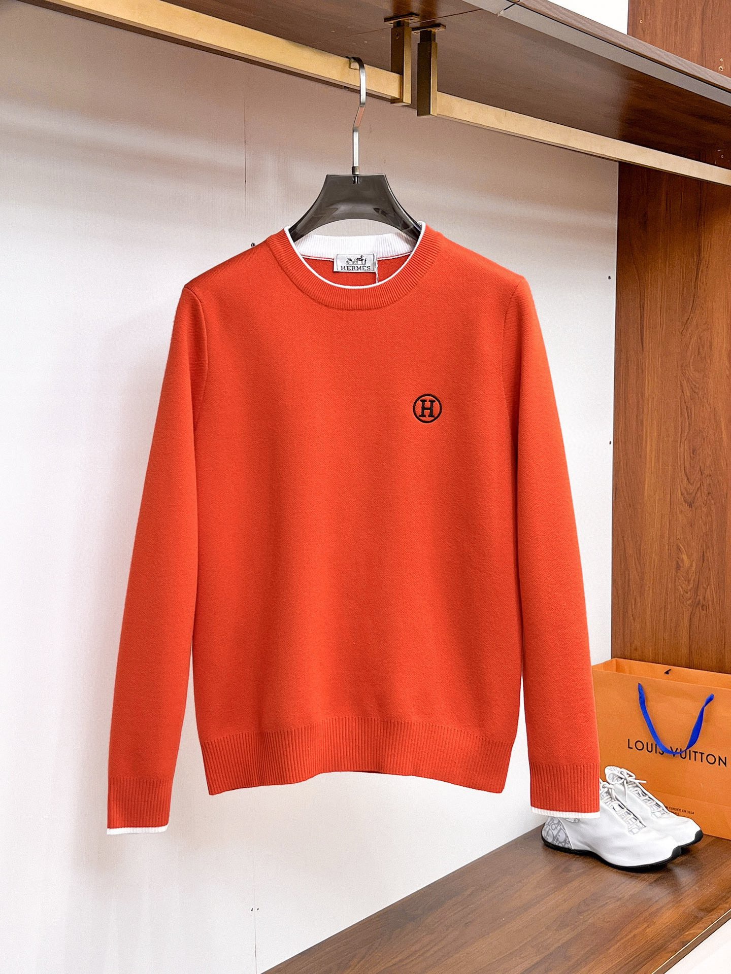 에르메스 3컬러 남자 니트