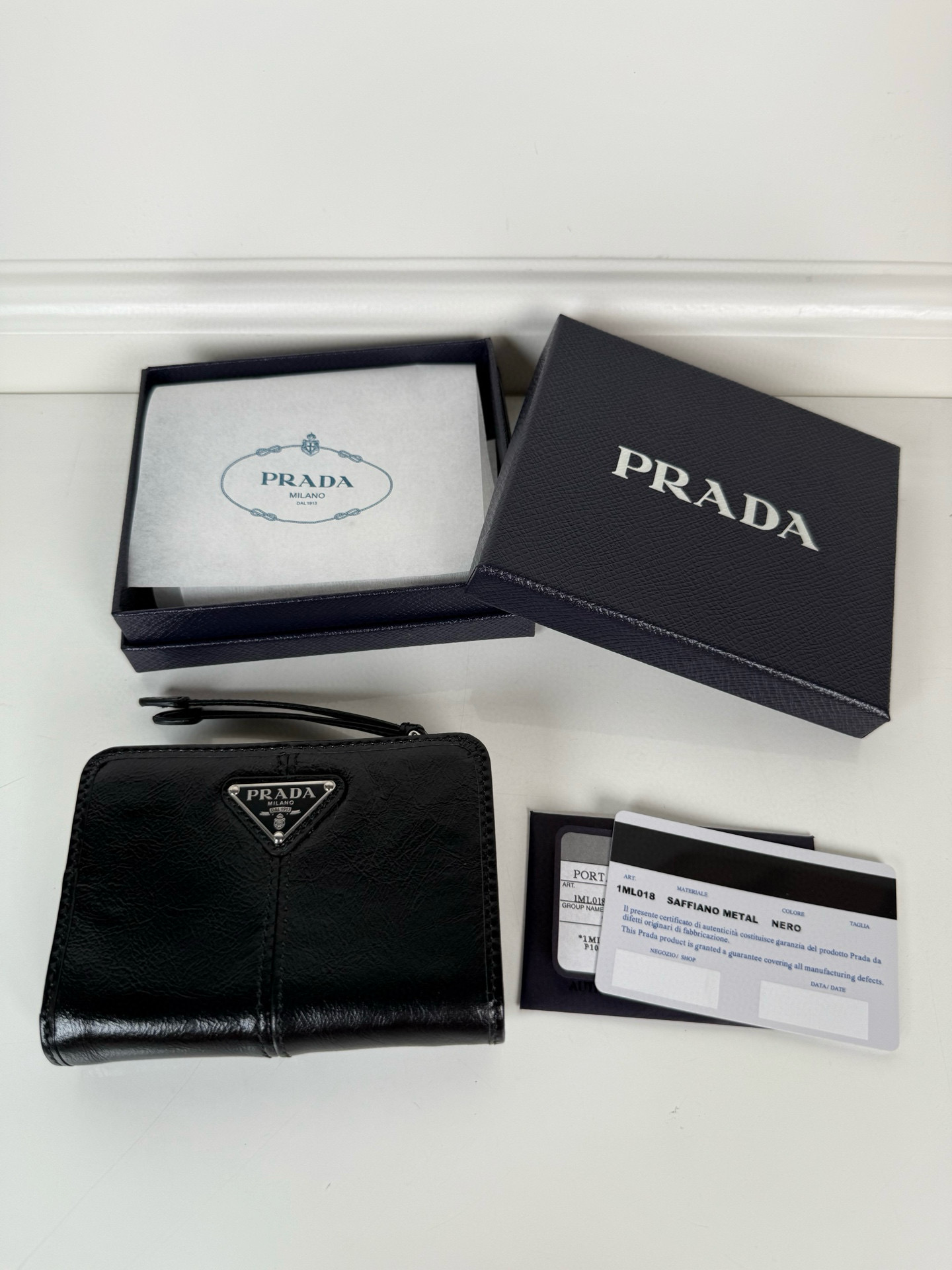 프라다 1ML018 남녀공용 반지갑