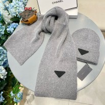 프라다 겨울 모자 세트