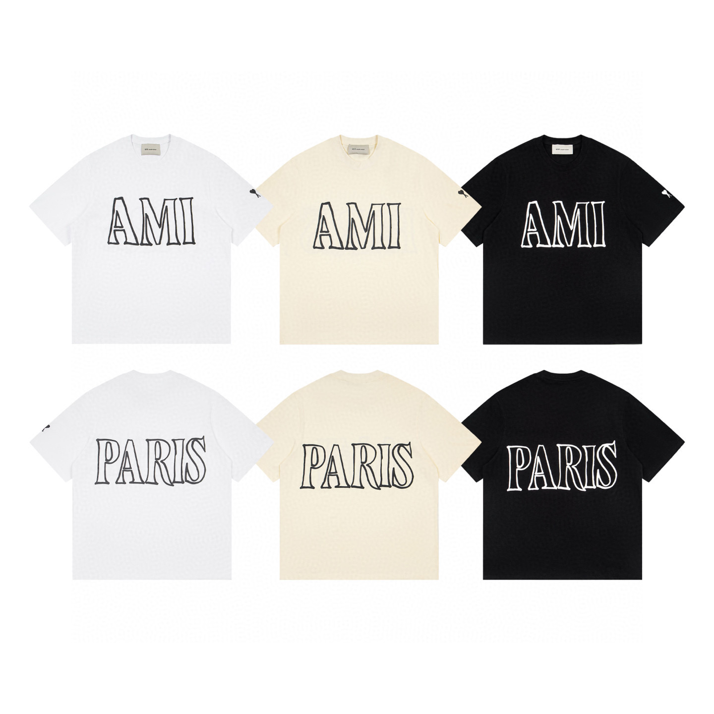 아미 아미리 3컬러 남녀공용 반팔티